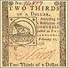 Ryc. 21. Banknoty z motywem zegara s?onecznego opracowane przez Benjamina Franklina.